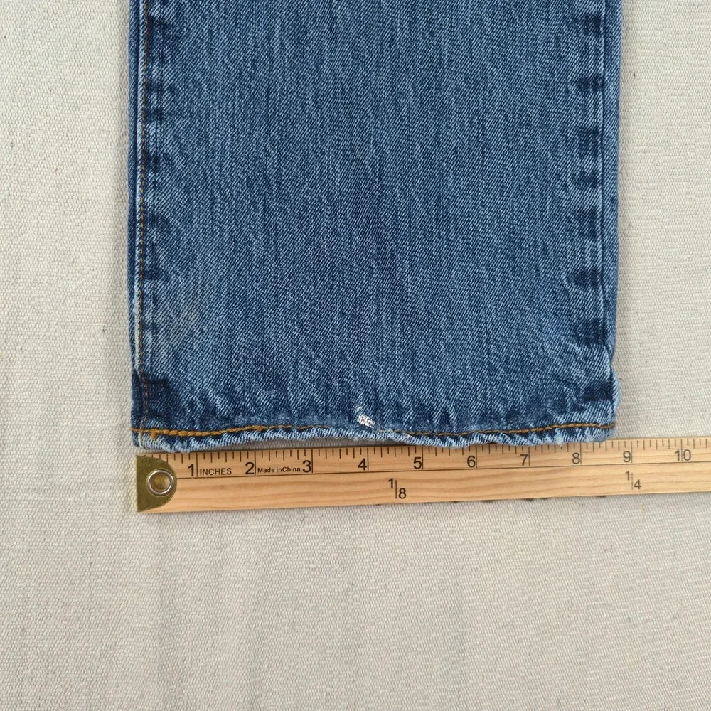 Levis Jeans Mens 38x34 Blue 501 Button Fly Classic American Distressed